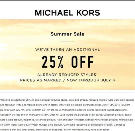 michael kors coupons 2024|michael kors outlet promo.